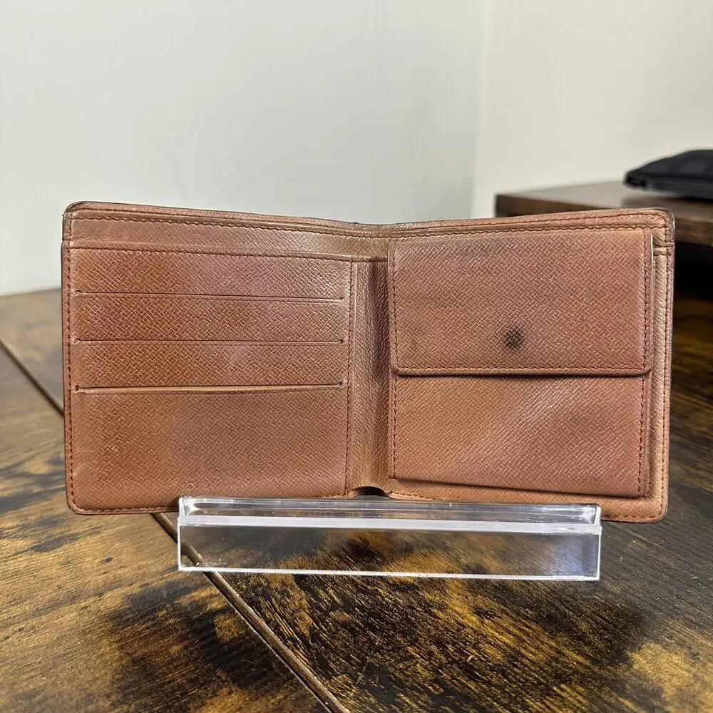 Louis Vuitton Vintage Wallet Mens One Size Brown Monogram Canvas Bifold France